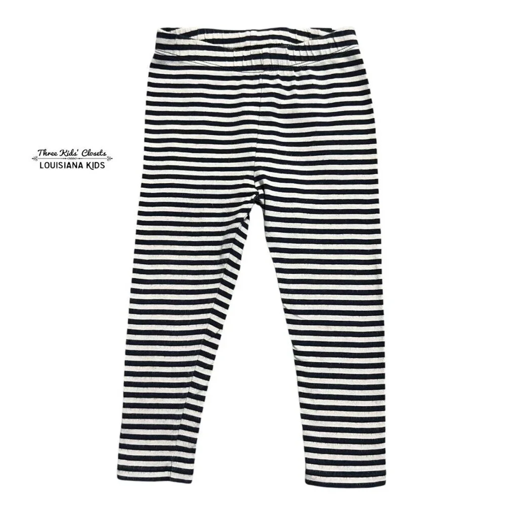 Baby Gap 2Y Navy Striped Leggings